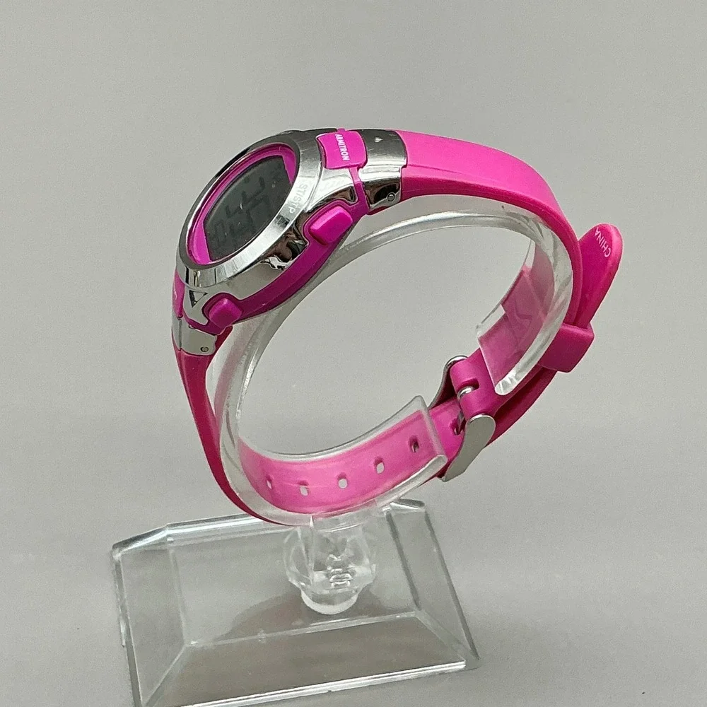 Armitron Watch Womens Pro Sport Digital Pink Resin 27mm Water Resistant Day Date